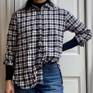 Madewell black and white Flannel size XS